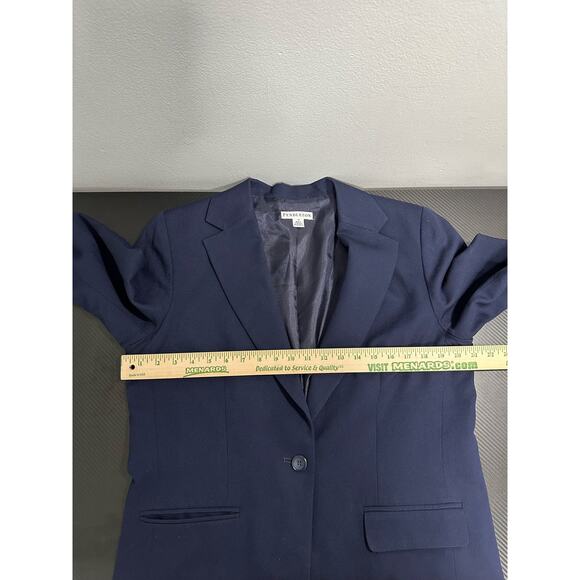 Pendleton Womens Virgin Wool Navy Blazer Size 14 Lined One Button Classic - Picture 4 of 13